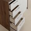 Myro 13541 Kitchen Island - Natural Walnut and White image 6
