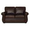 Causeuse fixe Borrego en cuir et aspect cuir (77890-03-GRADE100-WALNUT) image 1