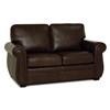 Causeuse fixe Borrego en cuir et aspect cuir (77890-03-GRADE100-WALNUT) image 2