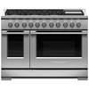 Cuisinière amovible à gaz de 48 po avec plaque chauffante (RGV3-486GD-N) image 1