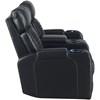 Lavon Power Reclining Leatherette Loveseat with Console (LA950LK) image 5