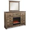 Trinell 7-Drawer Dresser with Mirror (B446-26/B446-32/W100-02) image 1