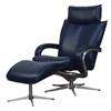 Q13 Swivel Leather Recliner (50013-02-DAZZLE-AZURE) image 1