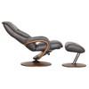 Fauteuil inclinable motorisé pivotant Q14 en cuir (50014-02-BRONCO-CARBON) image 3