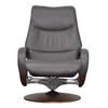 Fauteuil inclinable motorisé pivotant Q14 en cuir (50014-02-BRONCO-CARBON) image 4