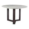 Table de salle à manger ronde Jinxx avec dessus en marbre et pied central (JD-1009-07) image 3