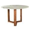 Table de salle à manger ronde Jinxx avec dessus en marbre et pied central (JD-1009-18) image 2