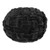 Pj Velvet Pouf Black image 1