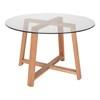 Table de salle à manger ronde Maleo avec dessus en verre et pied central (YC-1008-17) image 3
