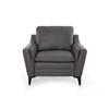 Fauteuil fixe Balmoral en cuir (77488-02-BALI-RAINSTORM) image 1
