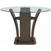 Round Dapper Counter Height Dining Table with Glass Top and Pedestal Base (DPR500CDT) image 2