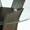 Round Dapper Counter Height Dining Table with Glass Top and Pedestal Base (DPR500CDT) image 4
