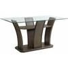 Dapper Counter Height Dining Table with Glass Top and Pedestal Base (DPR500CDTB) image 1