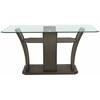 Dapper Counter Height Dining Table with Glass Top and Pedestal Base (DPR500CDTB) image 2
