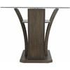 Dapper Counter Height Dining Table with Glass Top and Pedestal Base (DPR500CDTB) image 4