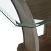 Dapper Counter Height Dining Table with Glass Top and Pedestal Base (DPR500CDTB) image 5