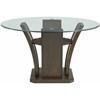 Round Dapper Dining Table with Glass Top and Pedestal Base (DPR500RDTTB) image 2