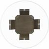 Round Dapper Dining Table with Glass Top and Pedestal Base (DPR500RDTTB) image 3