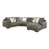 Larkstone Fabric and Leather Look 4 pc Sectional (1740255/1740277/1740234/1740217) image 1