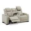 Strikefirst Power Reclining Leather Look Loveseat (U1280618) image 2