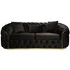 Allita Stationary Fabric Loveseat (Allita Oversized Loveseat - Black) image 1