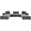 XL London Fabric 3 pc Sectional (XL London - Grey) image 1