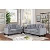 Logan Stationary Fabric Sofa (Logan Sofa - Grey Velvet) image 2