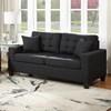 Stationary Fabric Sofa (HH3355 Sofa - Black) image 1