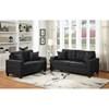 Stationary Fabric Sofa (HH3355 Sofa - Black) image 2