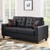 Stationary Fabric Sofa (HH7855 Sofa - Black) image 1