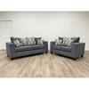 Stationary Fabric Sofa (110-Steel Sofa) image 3