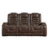 Game Zone Power Reclining Leather Look Sofa (3850115C) image 1