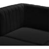 Alina Stationary Fabric Chair (604Black-Armless) image 11