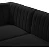 Alina Stationary Fabric Chair (604Black-Armless) image 14