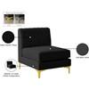 Alina Stationary Fabric Chair (604Black-Armless) image 18