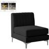 Alina Stationary Fabric Chair (604Black-Armless) image 2