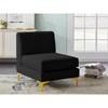 Alina Stationary Fabric Chair (604Black-Armless) image 3