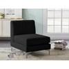 Alina Stationary Fabric Chair (604Black-Armless) image 4
