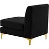 Alina Stationary Fabric Chair (604Black-Armless) image 5