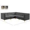 Alina Fabric 5 pc Sectional (604Grey-Sec5C) image 17