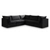 Jacob Fabric 5 pc Sectional (649Black-Sec5C) image 1
