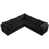 Jacob Fabric 5 pc Sectional (649Black-Sec5C) image 4