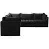 Jacob Fabric 5 pc Sectional (649Black-Sec5C) image 6