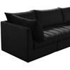 Jacob Fabric 5 pc Sectional (649Black-Sec5C) image 9