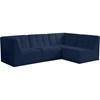 Relax Fabric 4 pc Sectional (650Navy-Sec4A) image 1