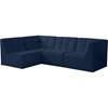 Relax Fabric 4 pc Sectional (650Navy-Sec4A) image 2