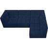 Relax Fabric 4 pc Sectional (650Navy-Sec4A) image 9