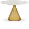 Round Emery Dining Table with Marble Top and Pedestal Base (885-T) image 1