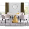 Round Emery Dining Table with Marble Top and Pedestal Base (885-T) image 2