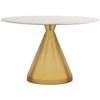 Round Emery Dining Table with Marble Top and Pedestal Base (885-T) image 3